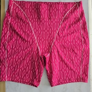 Adidas Originals Women's Ivy Park Bold Pink Monogram Short Tights Sz 4X
